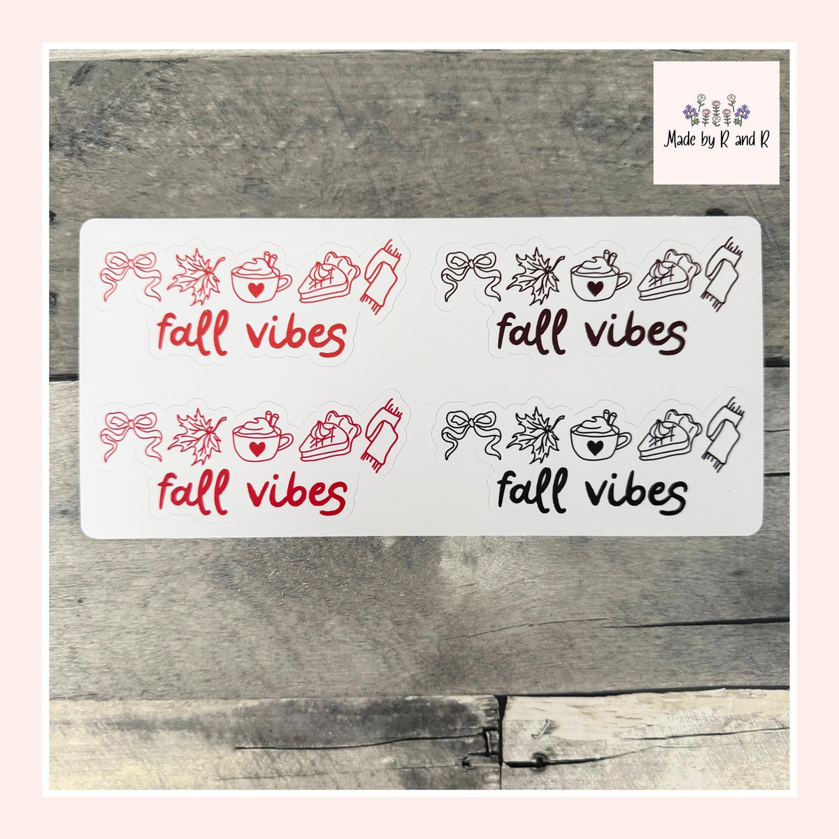 Fall Vibes Stickers (Set of 4) From Made By R And R