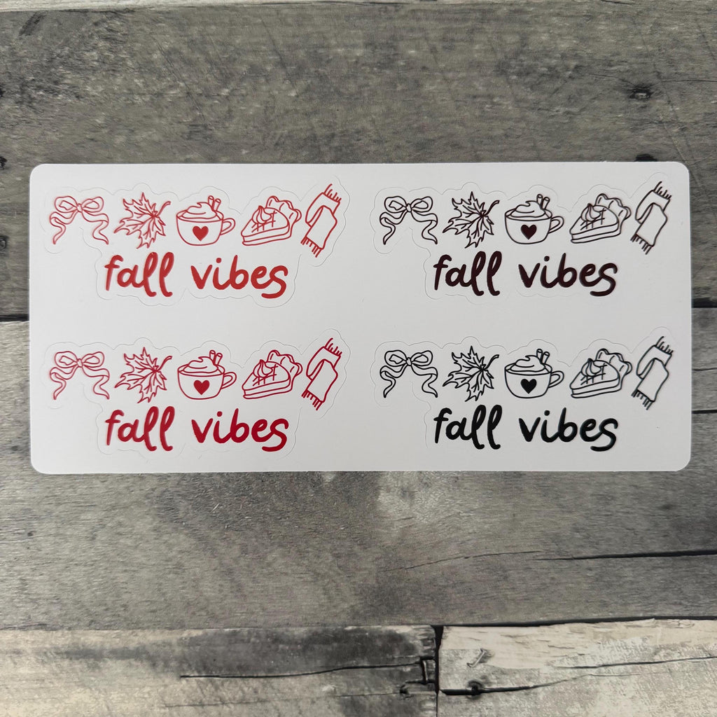 Fall Vibes Stickers (Set of 4) From Made By R And R
