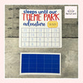 Sleeps Until Our Theme Park Adventure Small Countdown Sticker From Made By R And R