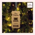 New Computer Ticket Wood Ornament From Made By R And R
