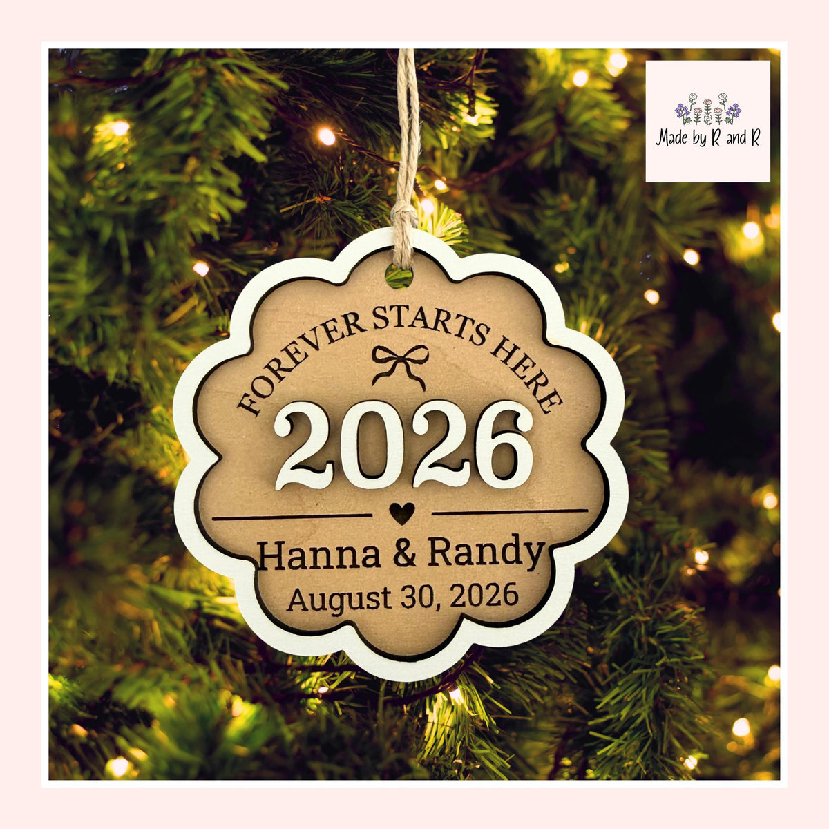 Forever Starts Here Personalized Wood Christmas Ornament From Made By R And R