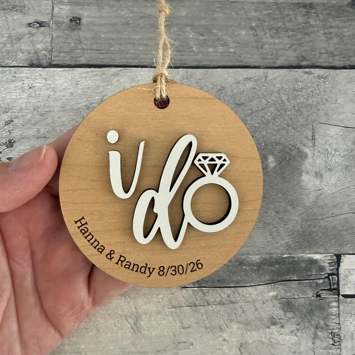 I Do Personalized Wood Christmas Ornament From Made By R And R