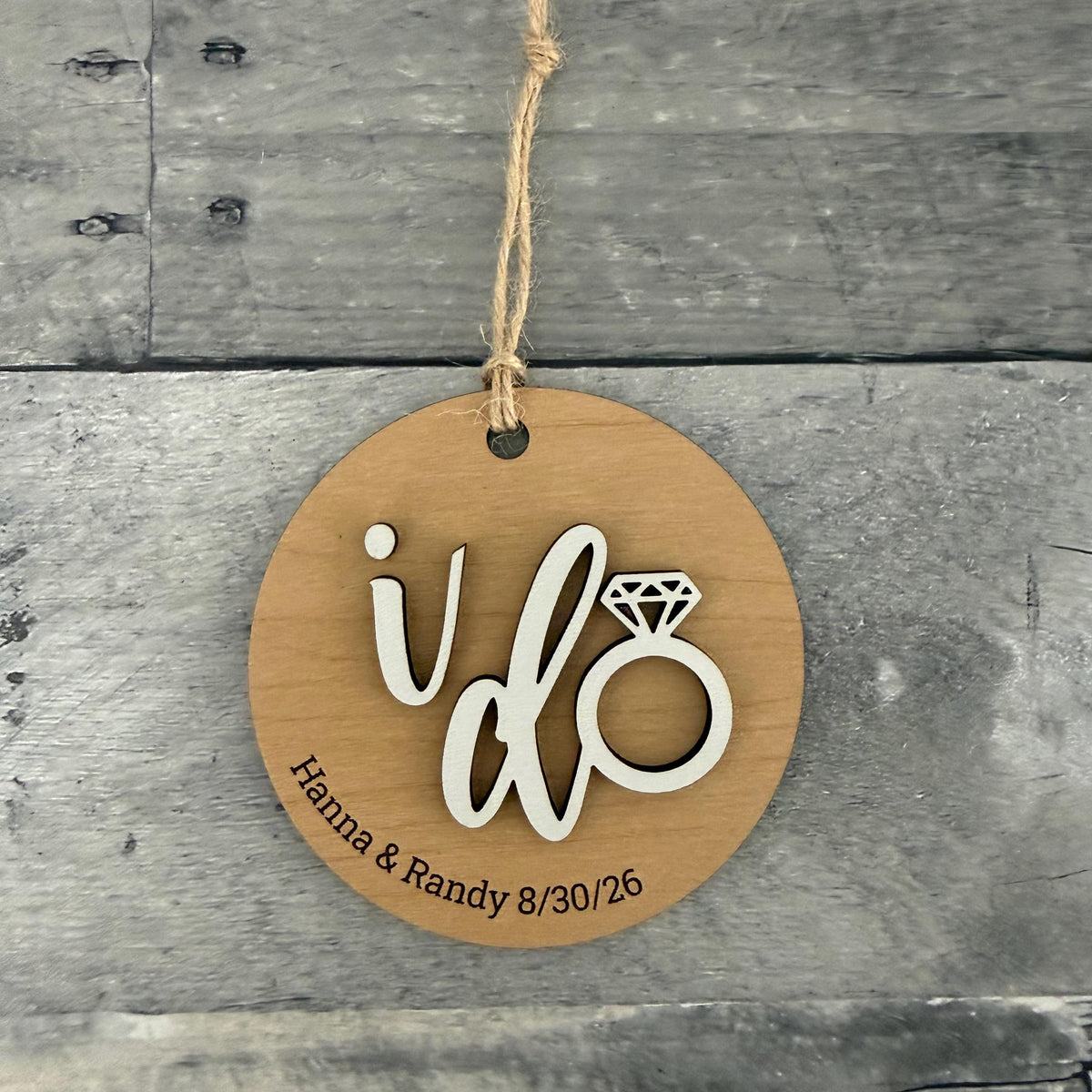 I Do Personalized Wood Christmas Ornament From Made By R And R
