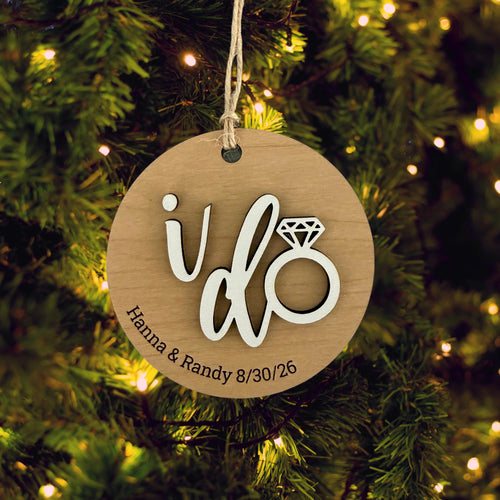 I Do Personalized Wood Christmas Ornament From Made By R And R