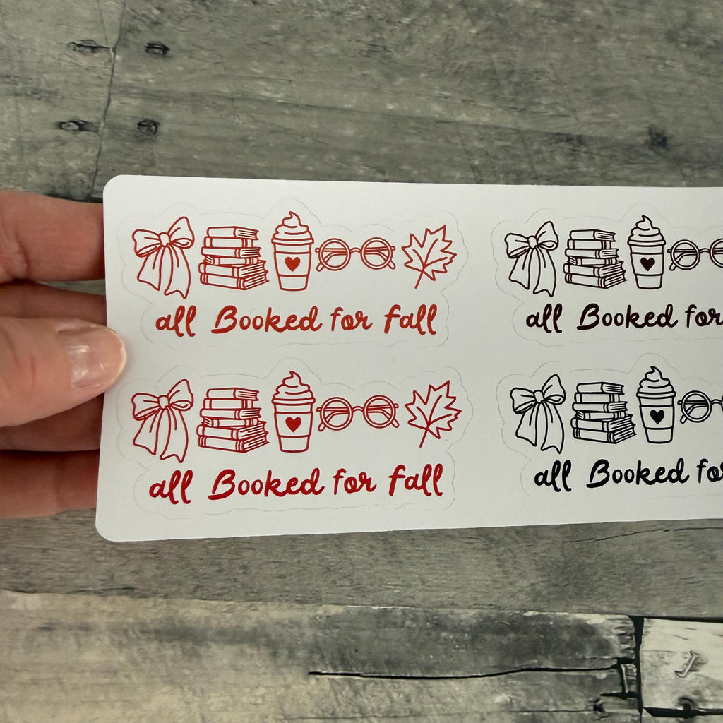 All Booked For Fall Stickers (Set of 4) From Made By R And R