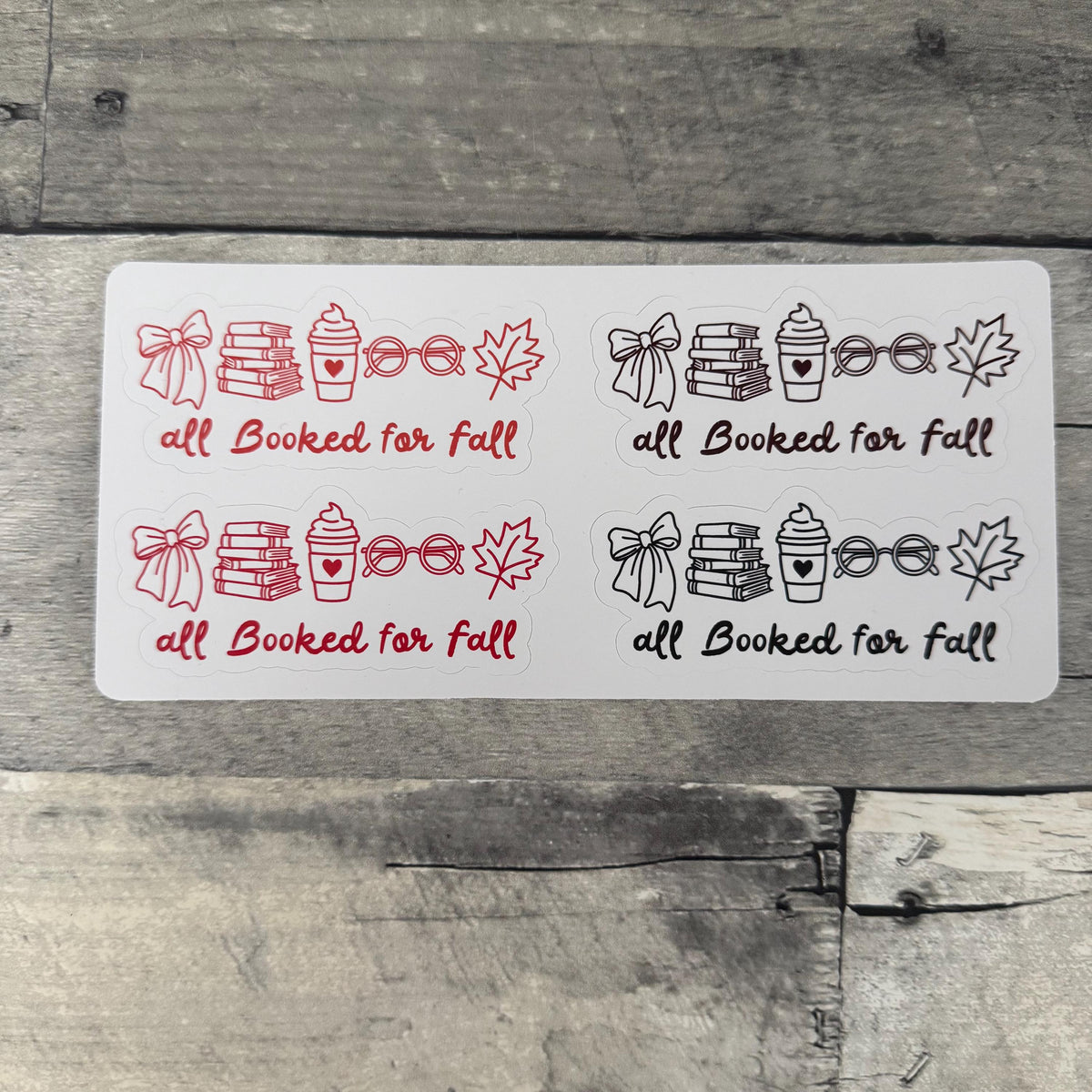 All Booked For Fall Stickers (Set of 4) From Made By R And R