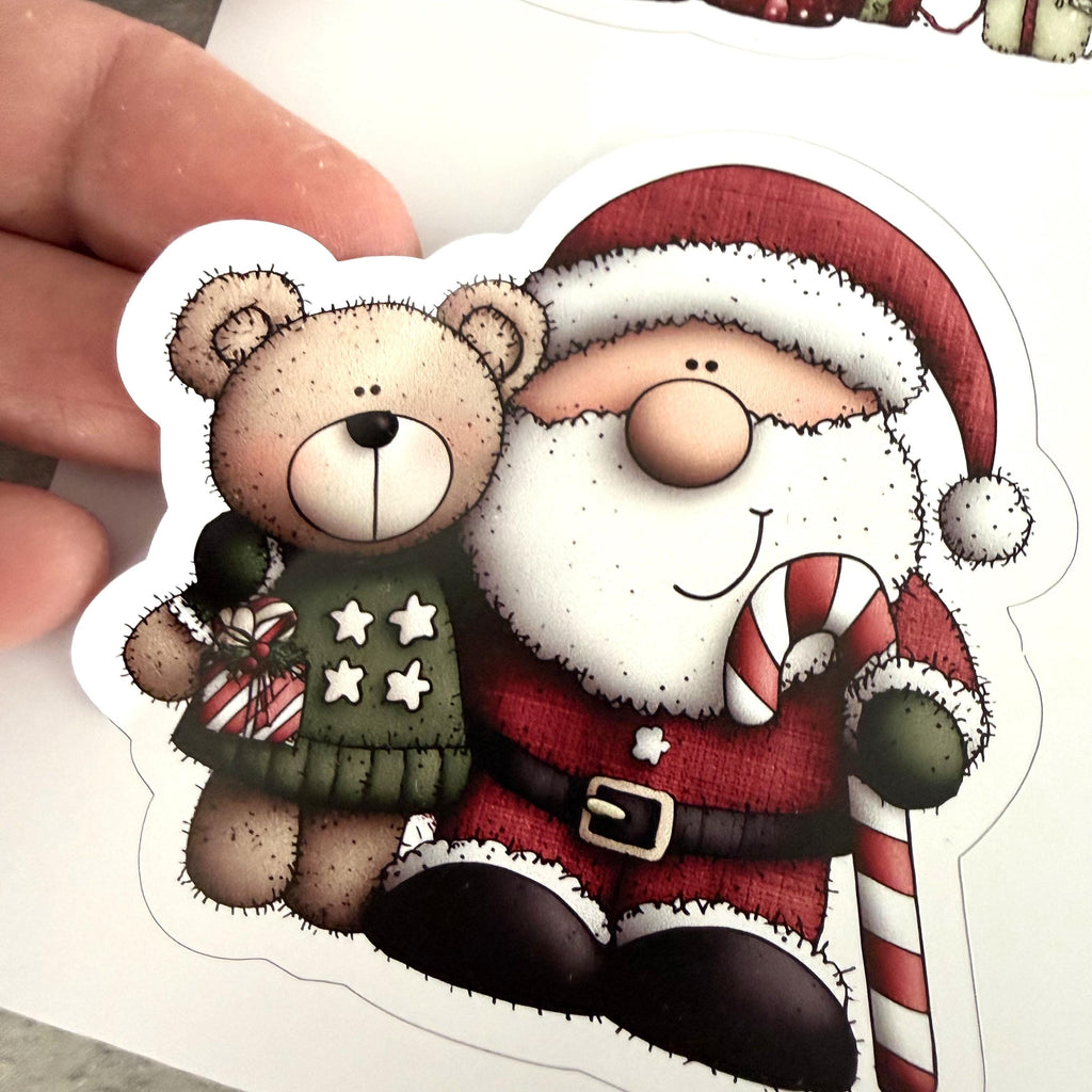 Santa and Reindeer Stickers From Made By R And R
