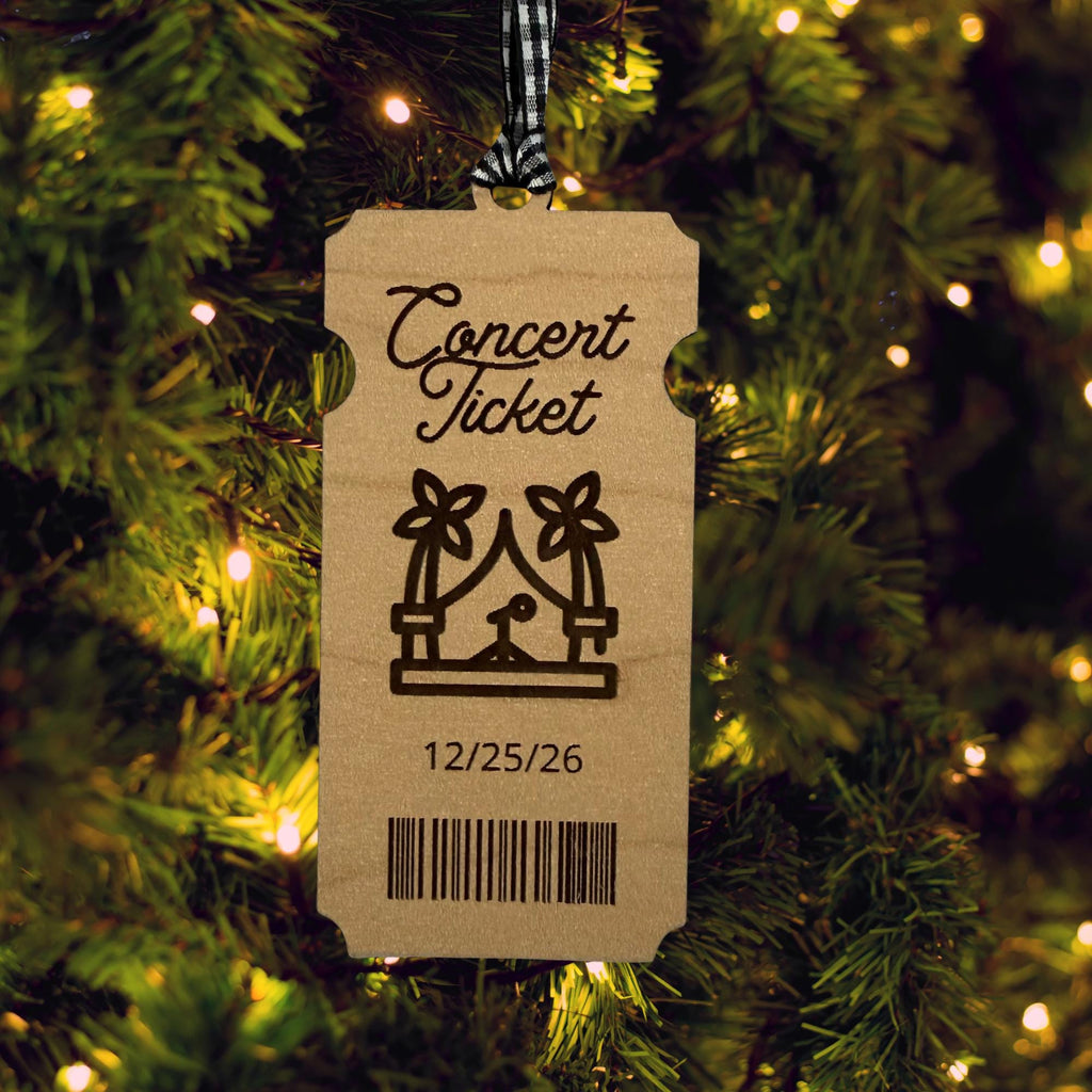 Concert Ticket Wood Ornament From Made By R And R