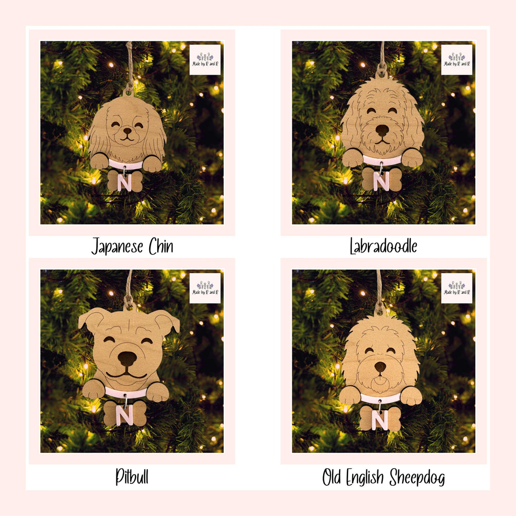 Custom Dog Head Wood Ornaments From Made By R And R