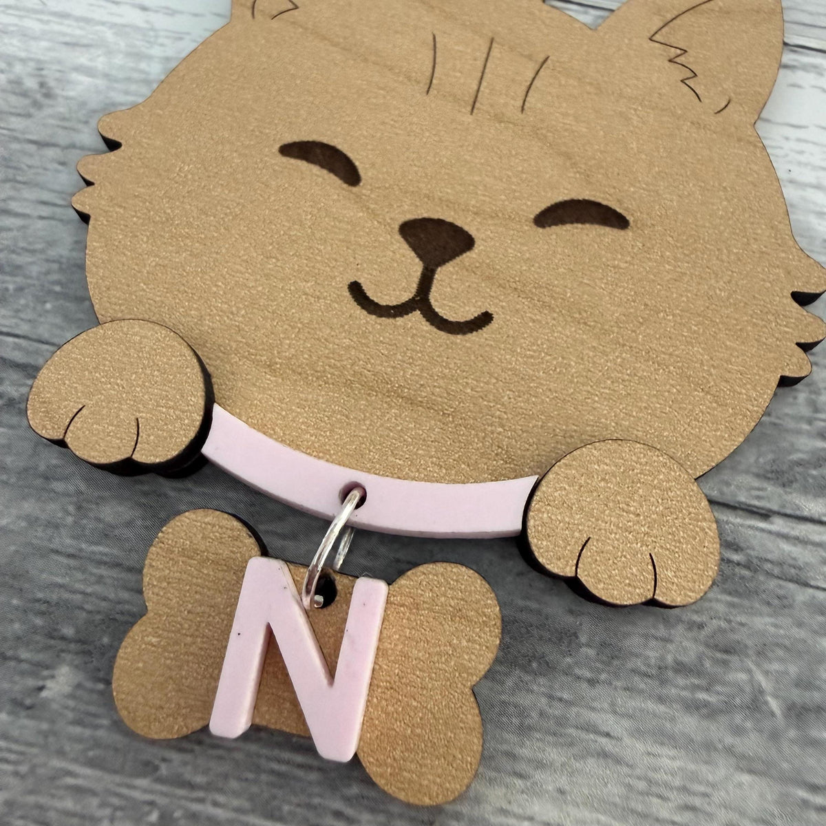 Custom Cat Head Wood Ornament From Made By R And R