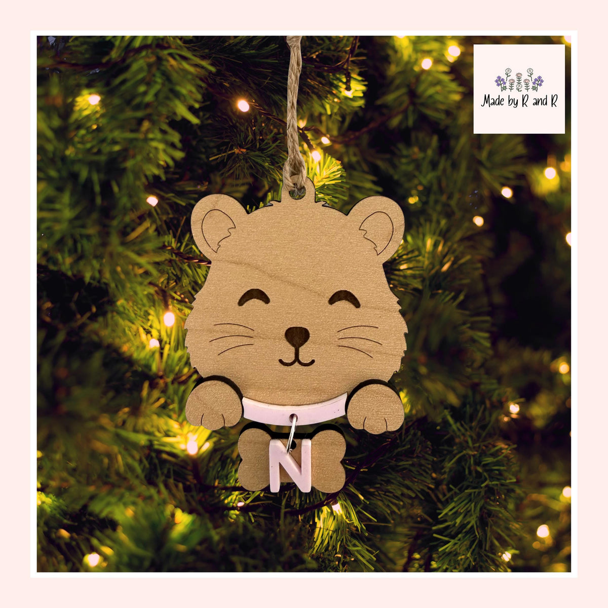 Custom Hamster Head Wood Ornament From Made By R And R