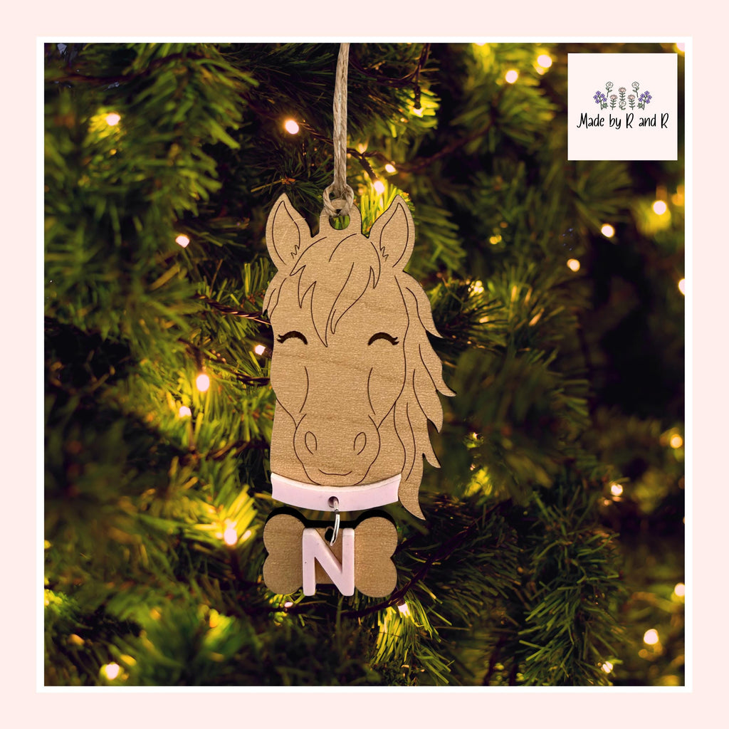 Custom Horse Head Wood Ornament From Made By R And R