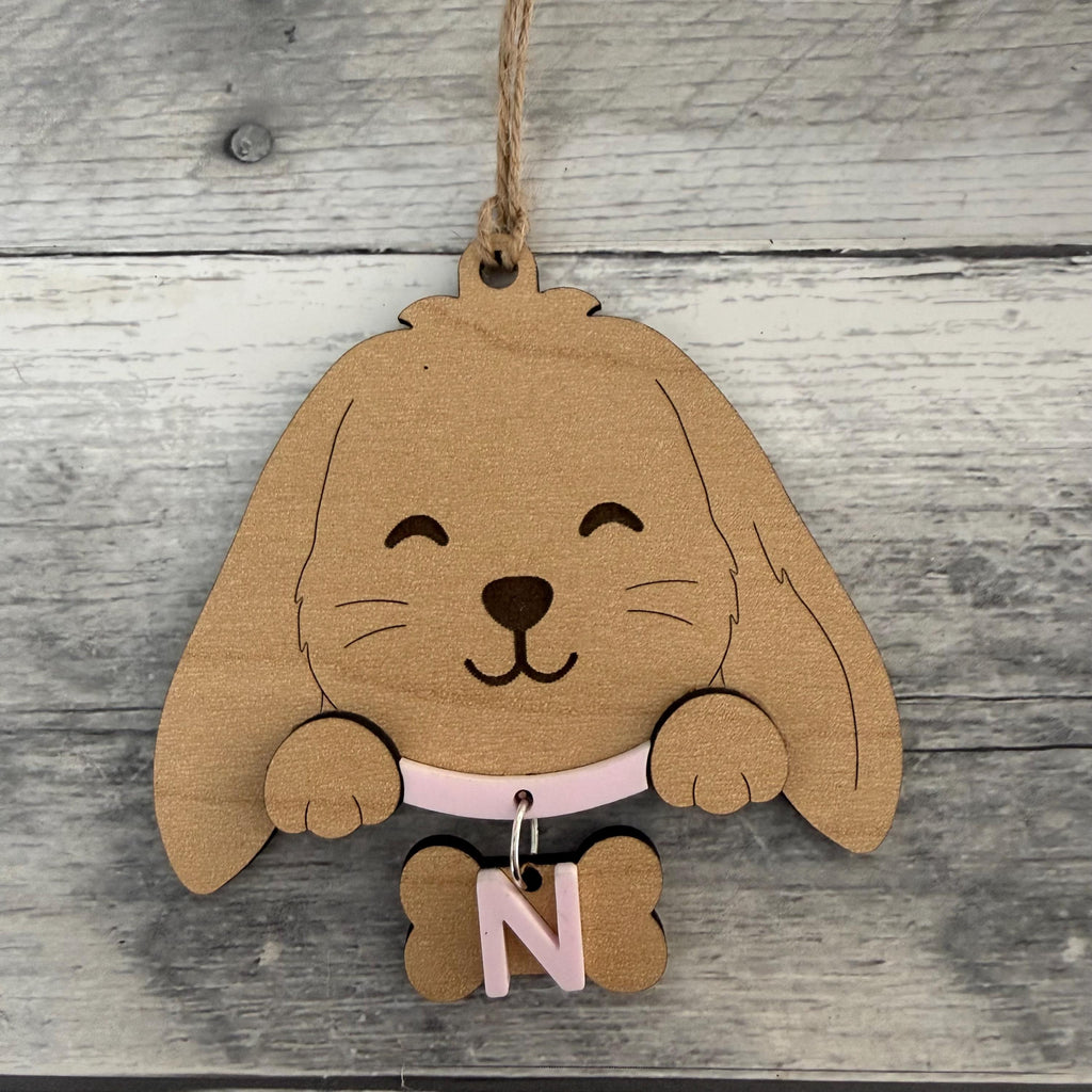 Custom Bunny Head Wood Ornament From Made By R And R