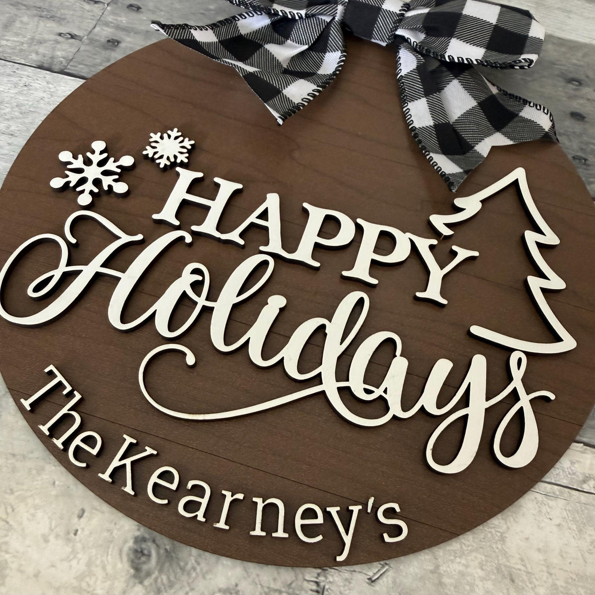 Happy Holidays Wood Sign From Made By R And R