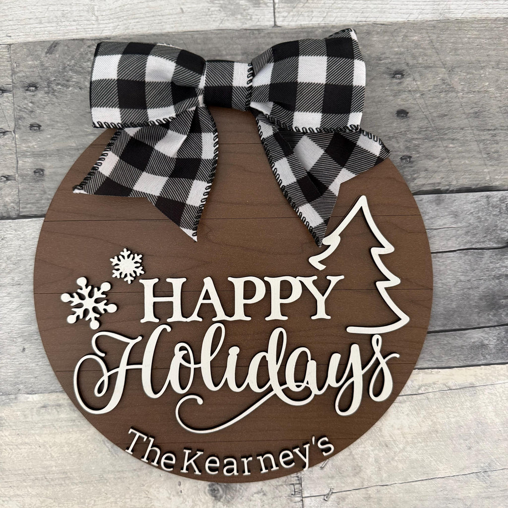 Happy Holidays Wood Sign From Made By R And R