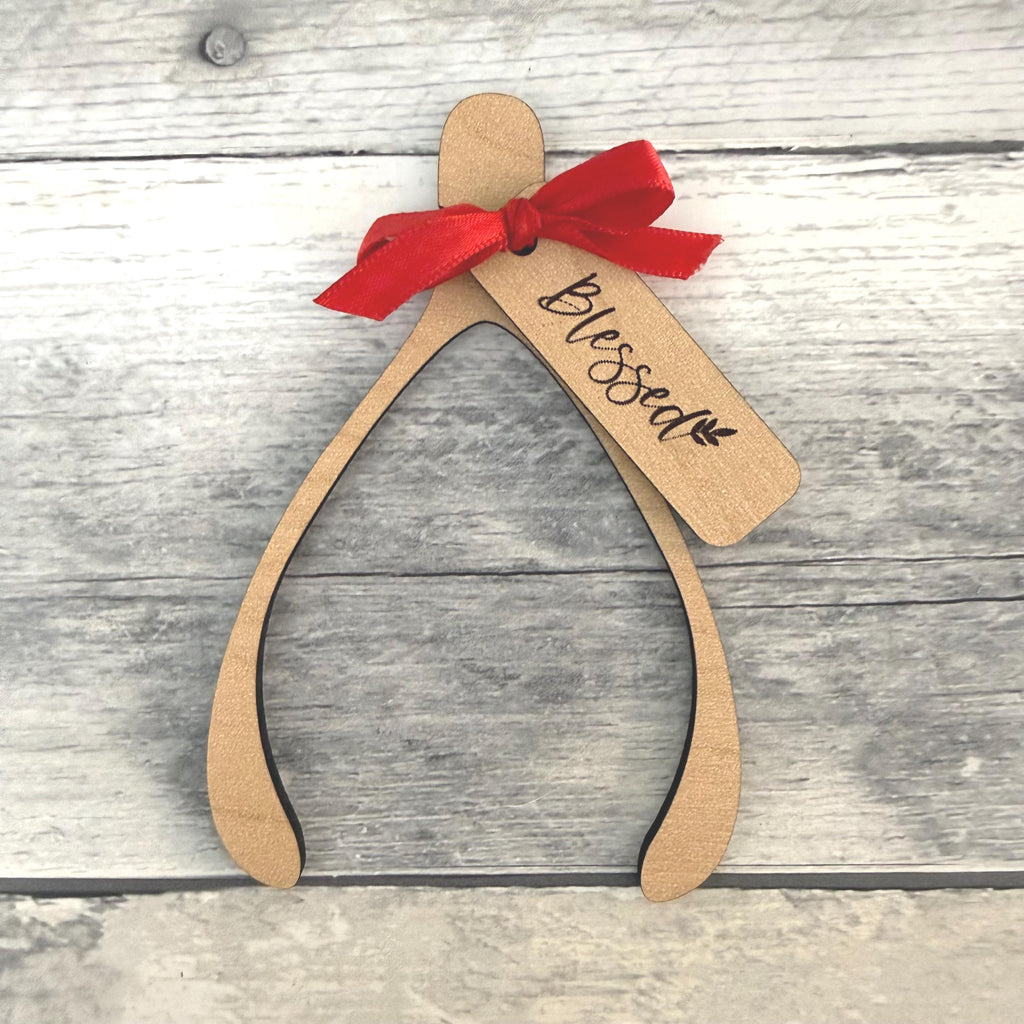 Thanksgiving Wishbone Wood Place Settings (Set of 4) From Made By R And R