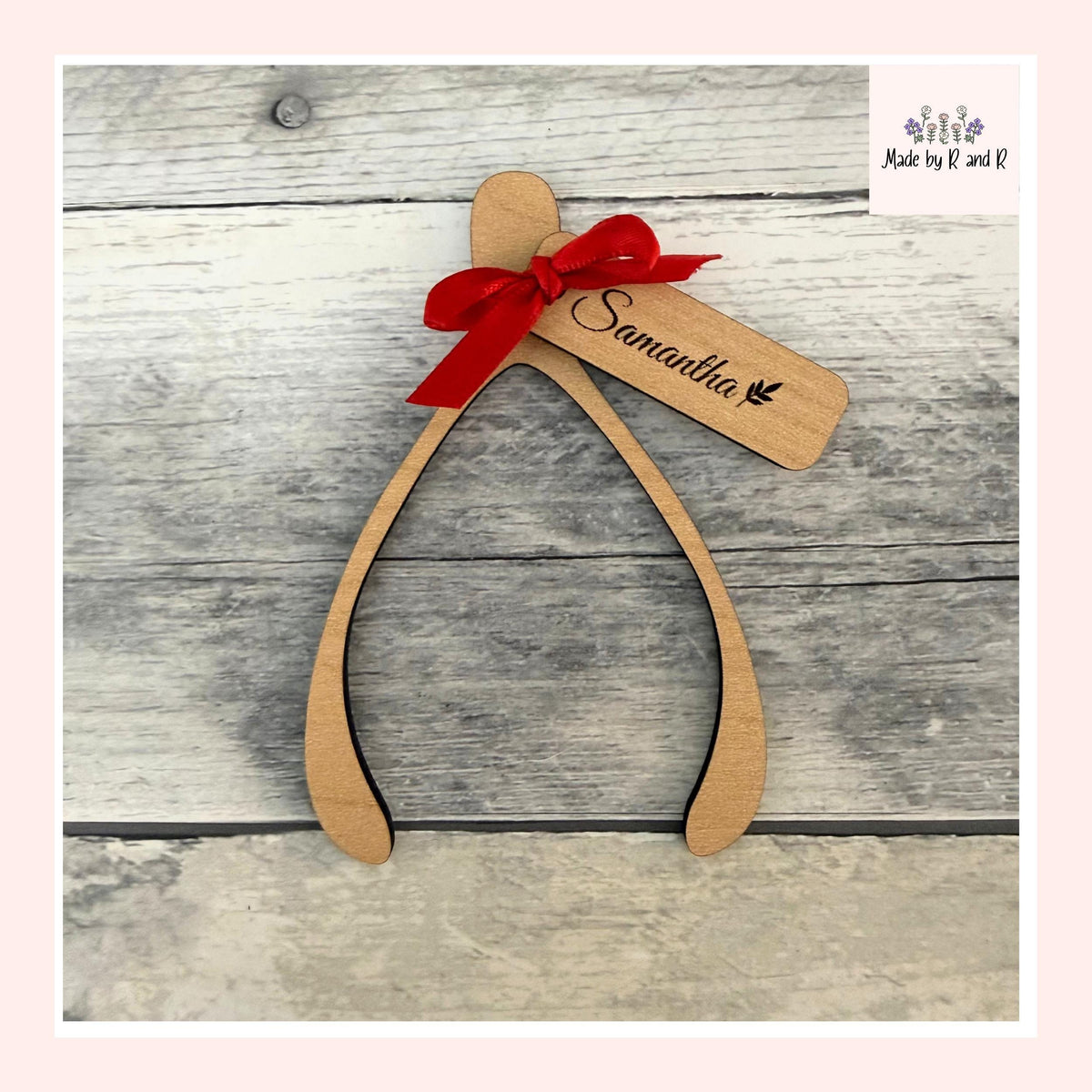 Custom Thanksgiving Wishbone Wood Place Settings (Set of 4) From Made By R And R