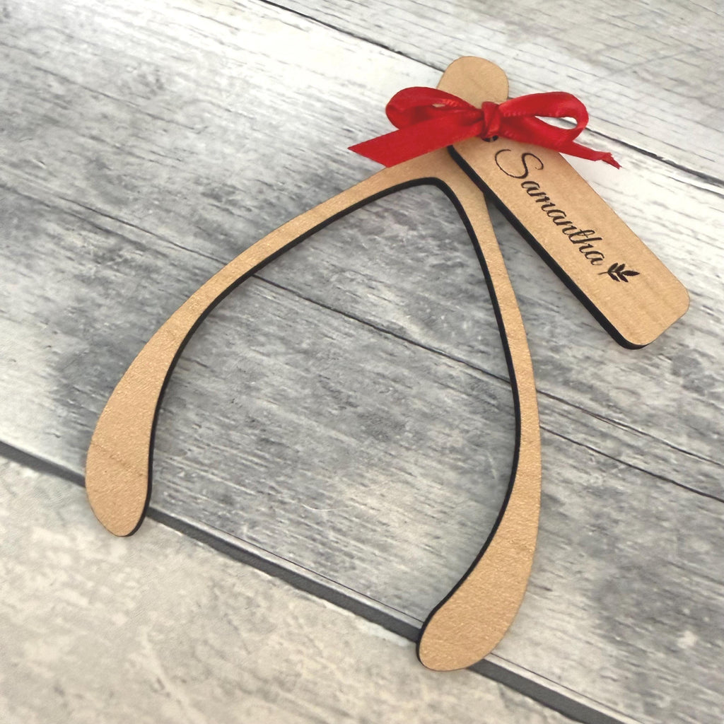 Custom Thanksgiving Wishbone Wood Place Settings (Set of 4) From Made By R And R
