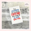I'm Dreaming Of A White Christmas Embroidered Kitchen Dish Towel