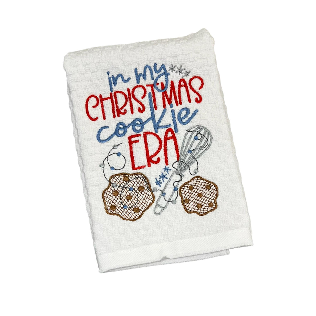 In My Christmas Cookie Era Embroidered Kitchen Dish Towel