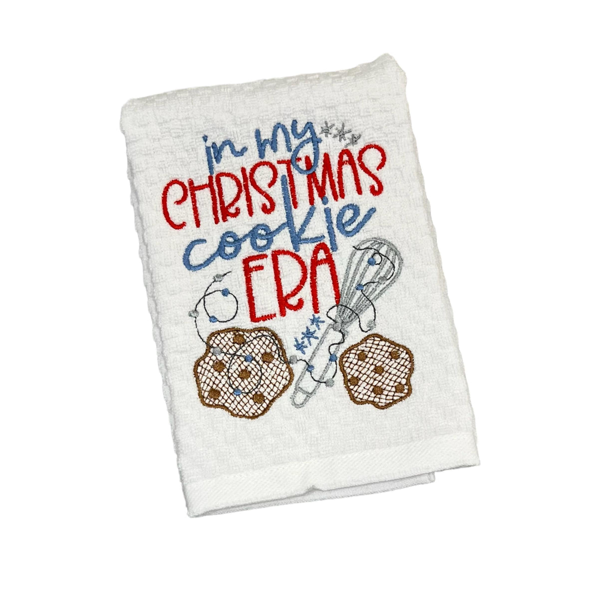 In My Christmas Cookie Era Embroidered Kitchen Dish Towel