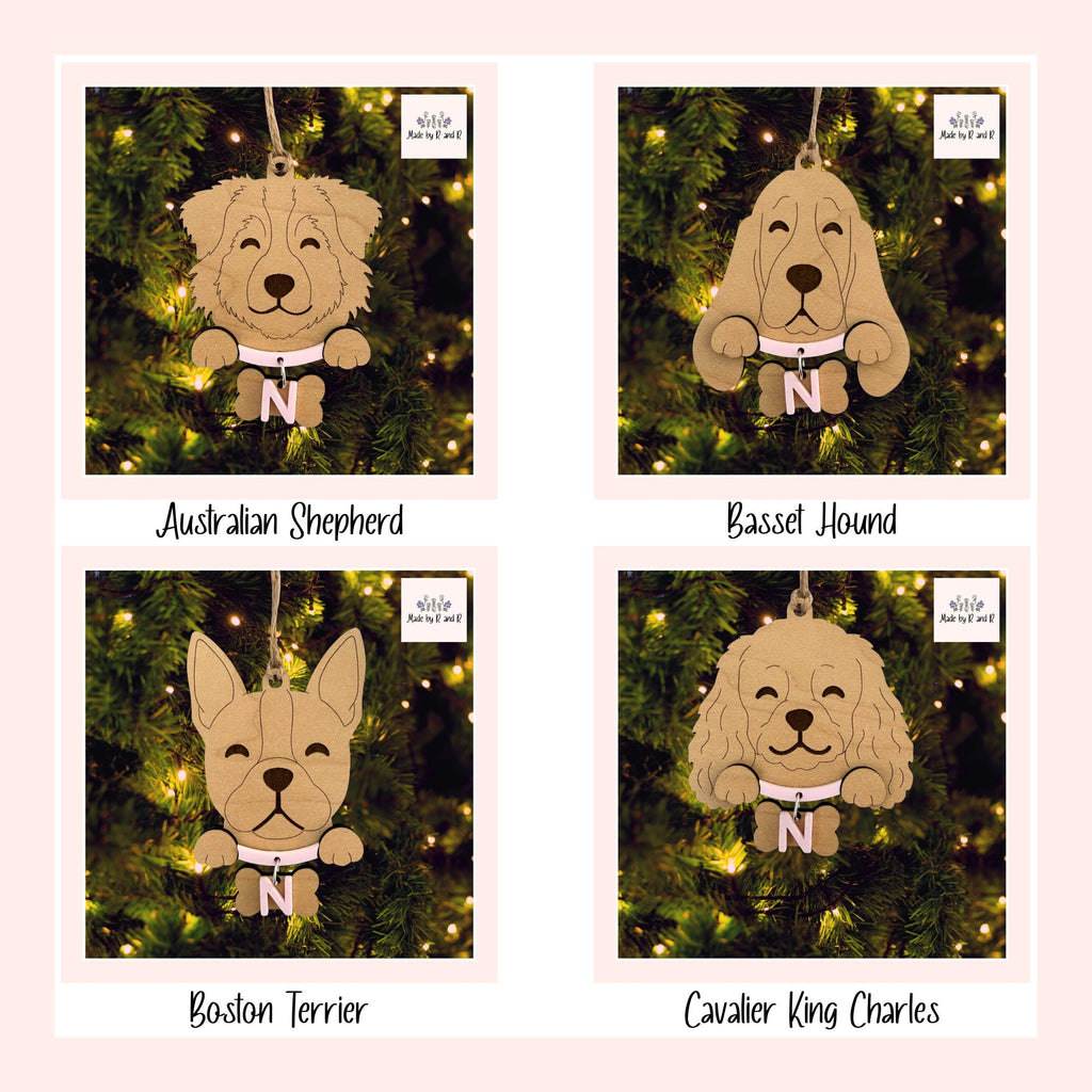 Custom Dog Head Wood Ornaments From Made By R And R