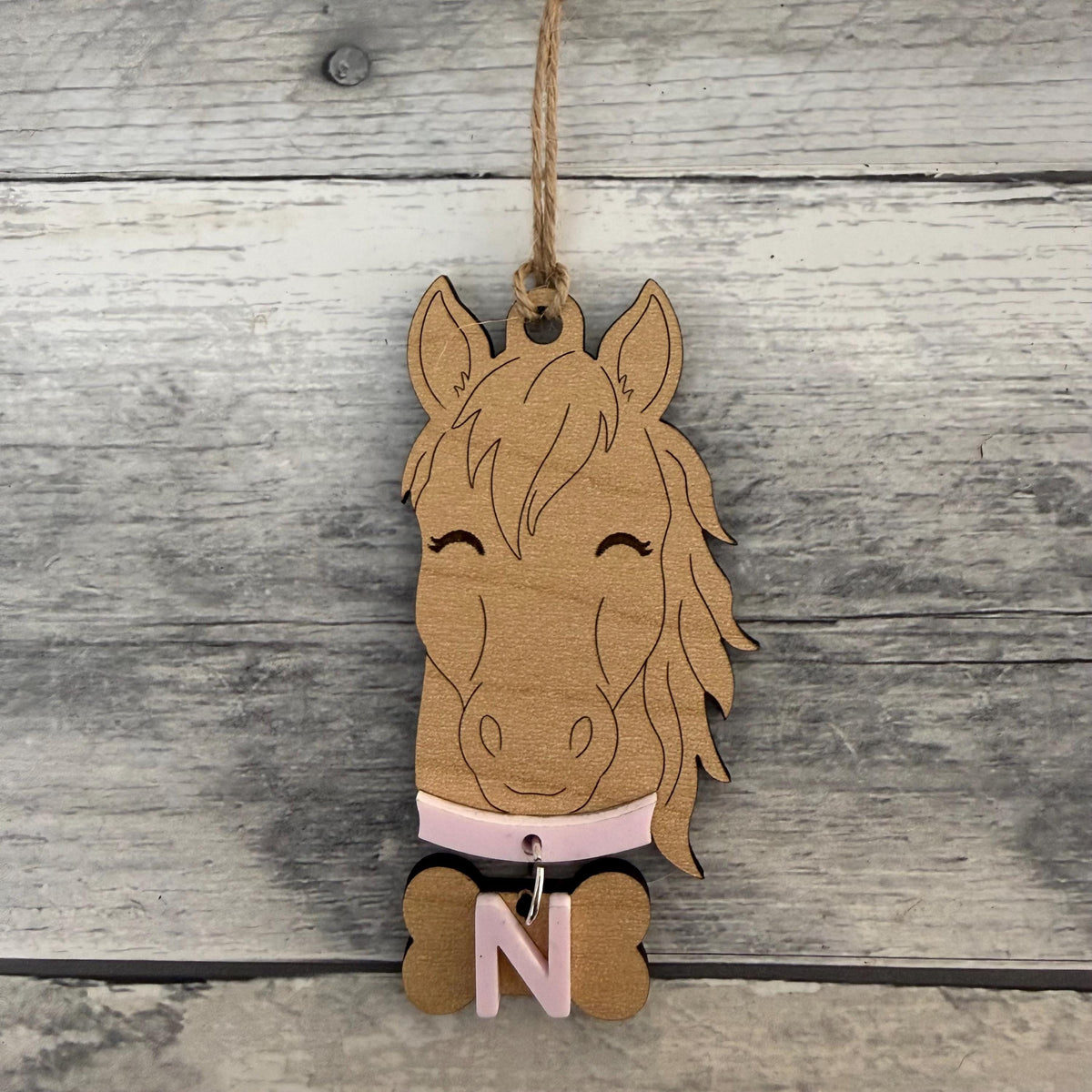 Custom Horse Head Wood Ornament From Made By R And R