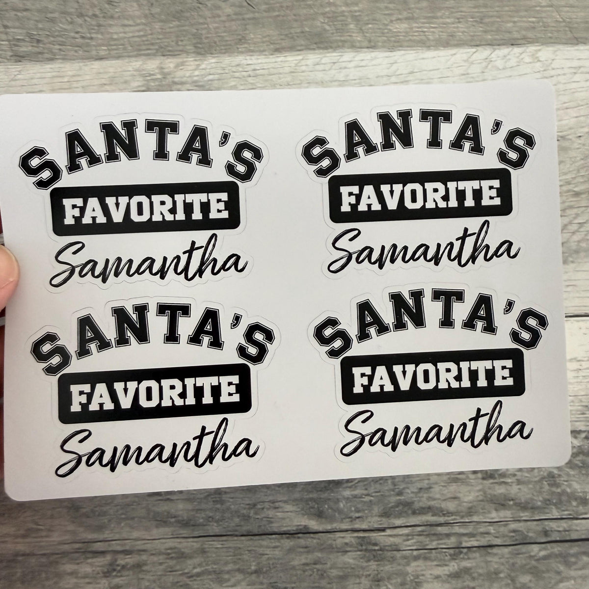 Santa's Favorite Stickers (set of 4) From Made By R And R