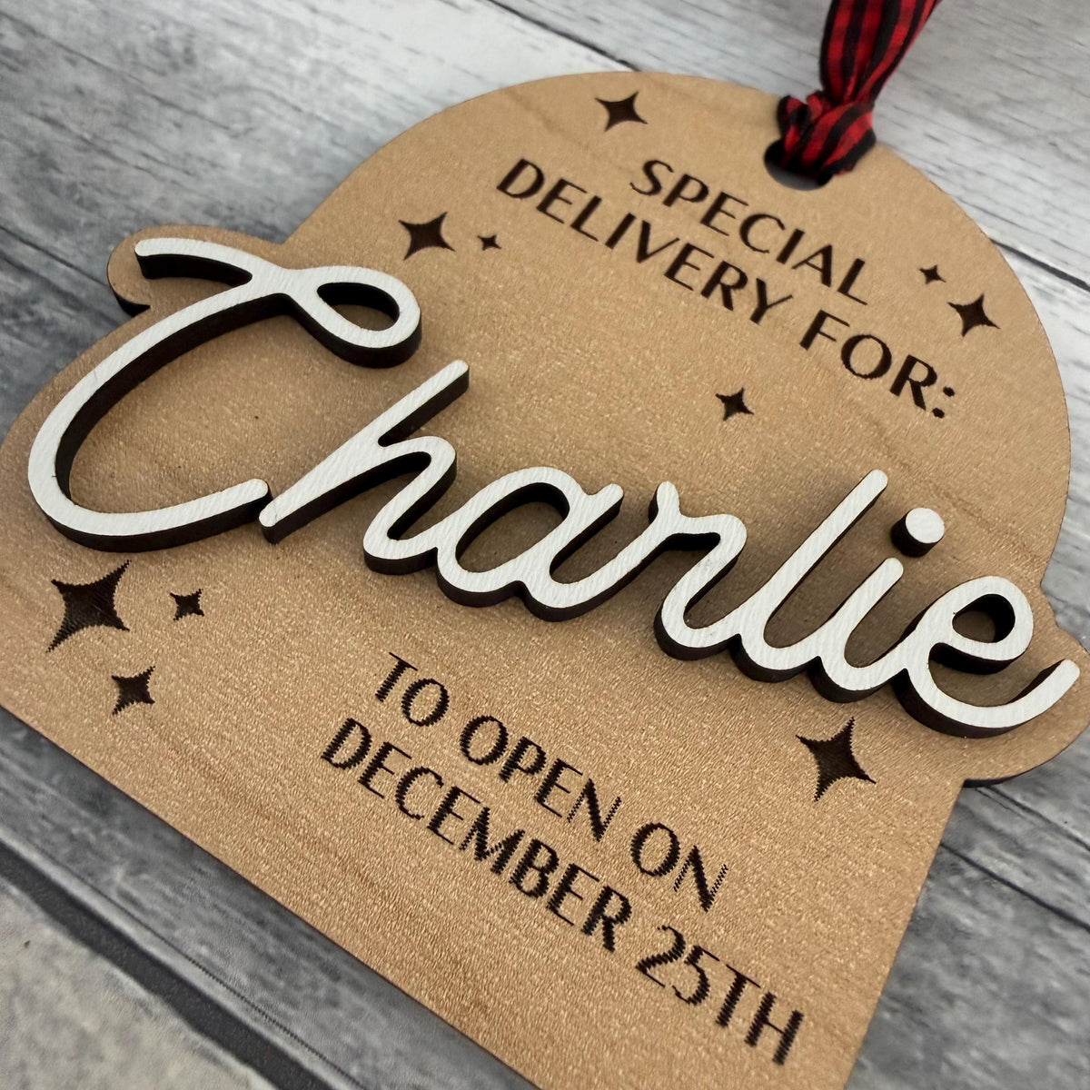 Special Delivery Wood Ornament From Made By R And R