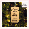 Electric Bike Ticket Wood Ornament From Made By R And R