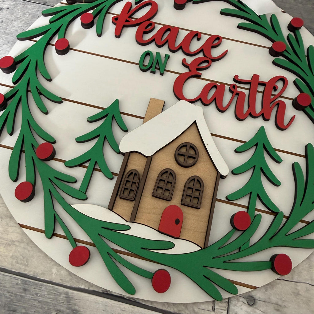 Peace On Earth Wood Sign From Made By R And R