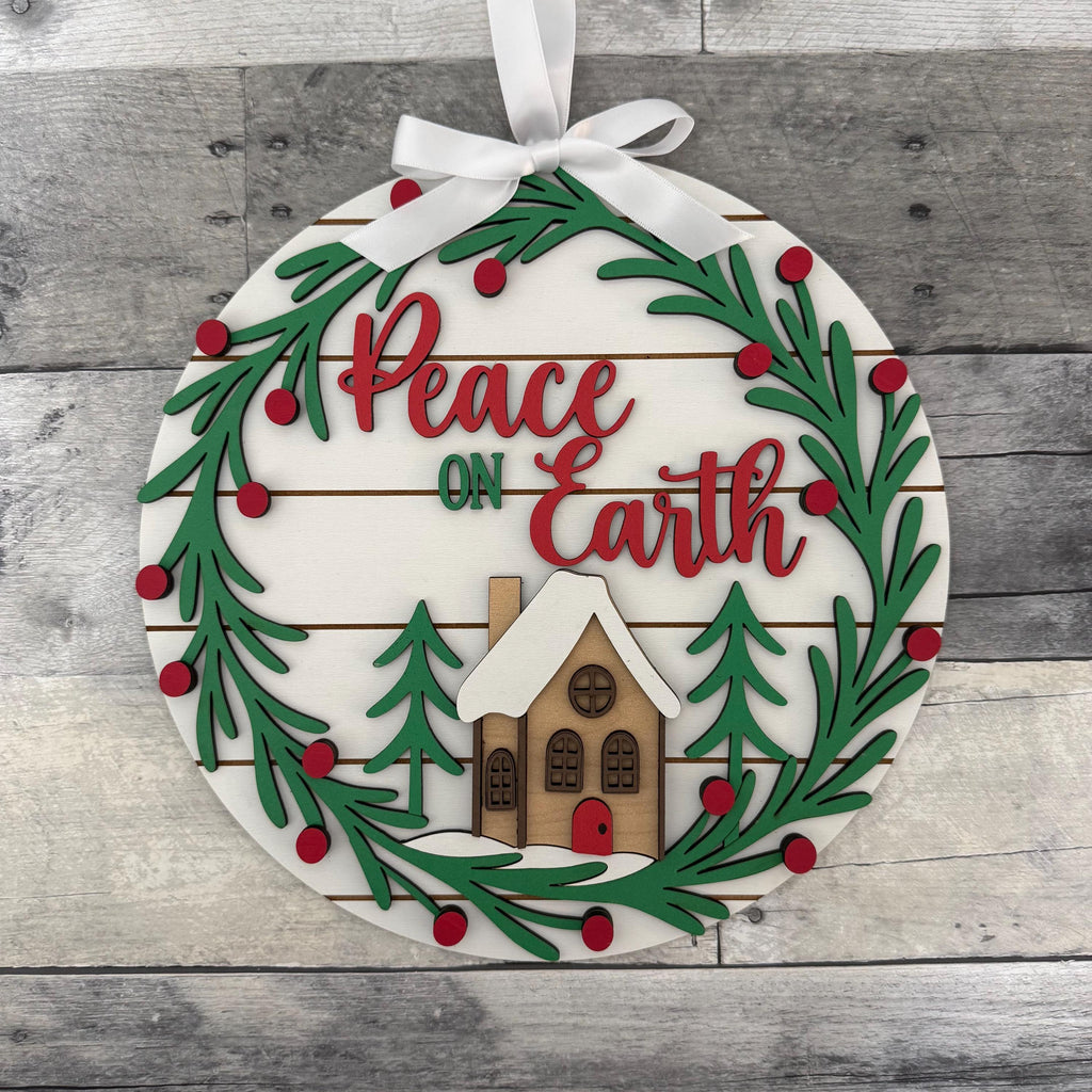Peace On Earth Wood Sign From Made By R And R